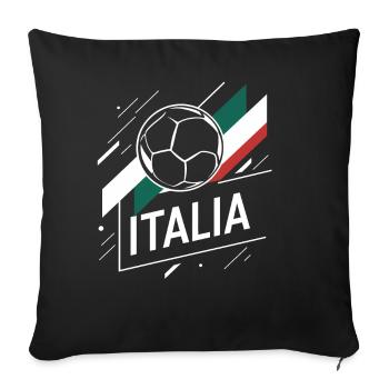 Maillot Italie 2024 Italie Italie Rome Turin Milan - Housse de coussin décorative 45 x 45 cm - noir - Devant