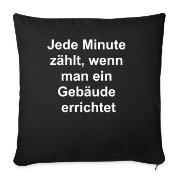 Cadeau pour les travailleurs de la construction - Housse de coussin décorative 45 x 45 cm - noir - Devant