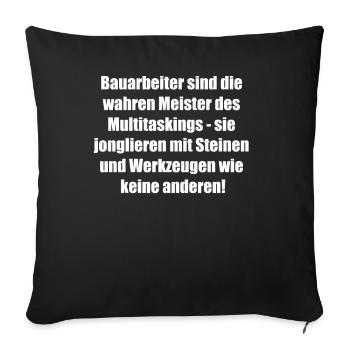 Multitasking Master Gift - Sofa pillowcase 17,3'' x 17,3'' (45 x 45 cm) - black - Front