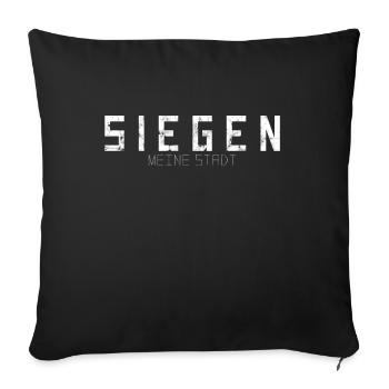 Siegen Meine Stadt - Sofakissenbezug 45 x 45 cm - Schwarz - Vorne