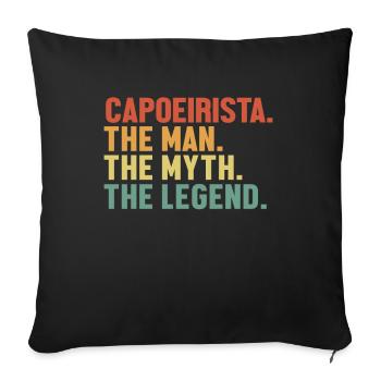 Capoeirista Mann Mythos Legende Capoeirista Ginga - Sofakissenbezug 45 x 45 cm - Schwarz - Vorne