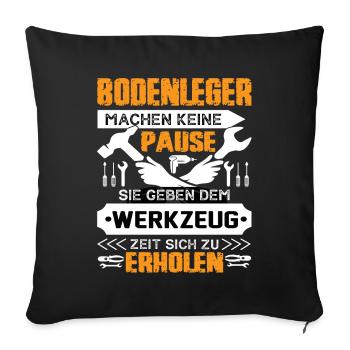 Floor layers don't take a break - Sofa pillowcase 17,3'' x 17,3'' (45 x 45 cm) - black - Front