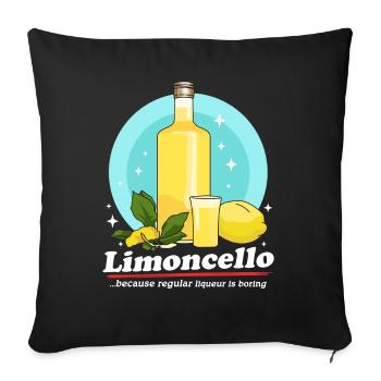 Limoncello Zitronen Limoncellos Likör Geschenk - Sofakissenbezug 45 x 45 cm - Schwarz - Vorne