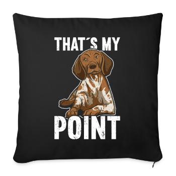 German Shorthaired Pointer Dog - Sofa pillowcase 17,3'' x 17,3'' (45 x 45 cm) - black - Front