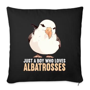 Albatross Albatrosse Albatros - Sofa pillowcase 17,3'' x 17,3'' (45 x 45 cm) - black - Front