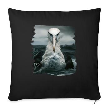 Albatross Albatrosse Albatros - Sofa pillowcase 17,3'' x 17,3'' (45 x 45 cm) - black - Front