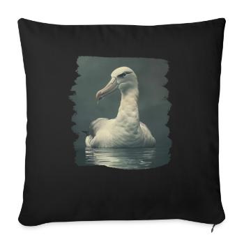 Albatross Albatrosse Albatros - Sofa pillowcase 17,3'' x 17,3'' (45 x 45 cm) - black - Front