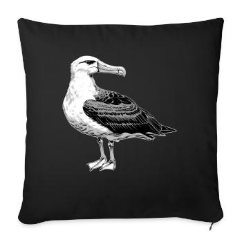 Albatross Albatrosse Albatros - Sofa pillowcase 17,3'' x 17,3'' (45 x 45 cm) - black - Front