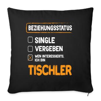 Carpenter Relationship Status - Sofa pillowcase 17,3'' x 17,3'' (45 x 45 cm) - black - Front