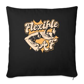 Flexible AF Ginga Capoeirista Tanzprofi - Sofakissenbezug 45 x 45 cm - Schwarz - Vorne