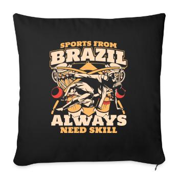 Sportarten aus Brasilien brauchen immer Geschicklichkeit Ginga-Tanz - Sofakissenbezug 45 x 45 cm - Schwarz - Vorne