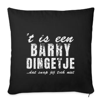 Design de chemise avec le nom Barry, personnalisé - Housse de coussin décorative 45 x 45 cm - noir - Devant
