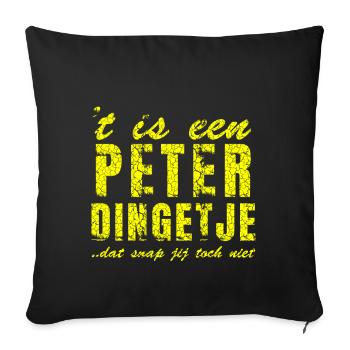 Chemises cool design avec le nom Peter, - Housse de coussin décorative 45 x 45 cm - noir - Devant