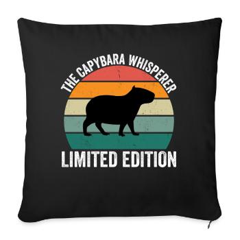 The Capybara Whisperer - Sofa pillowcase 17,3'' x 17,3'' (45 x 45 cm) - black - Front