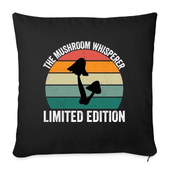 The Mushroom Whisperer - Sofa pillowcase 17,3'' x 17,3'' (45 x 45 cm) - black - Front