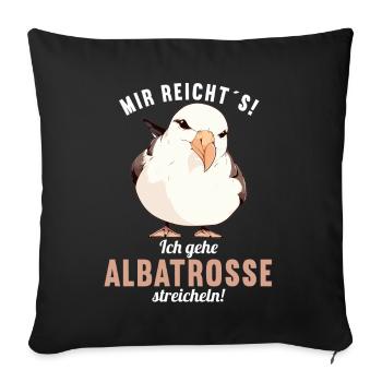 Albatross Albatrosse Albatros - Sofa pillowcase 17,3'' x 17,3'' (45 x 45 cm) - black - Front