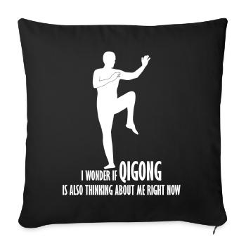 Qigong Chigong Qi Gong - Sofa pillowcase 17,3'' x 17,3'' (45 x 45 cm) - black - Front