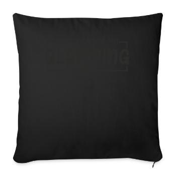Glamping Camping-car Camping Camping-car - Housse de coussin décorative 45 x 45 cm - noir - Devant