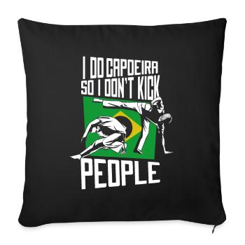 I Do Capoeira So I Don't Kick People Ginga Dance - Sofa pillowcase 17,3'' x 17,3'' (45 x 45 cm) - black - Front