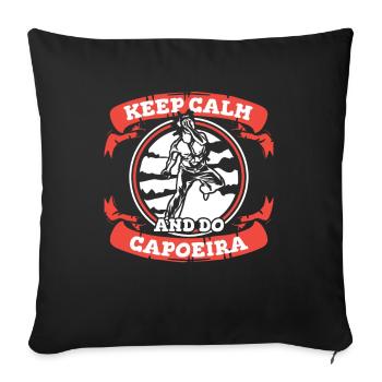 Restez calme et faites de la Capoeira Capoeirista Ginga Dance - Housse de coussin décorative 45 x 45 cm - noir - Devant