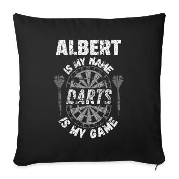 Name shirt design for Darts players and fans - Sofa pillowcase 17,3'' x 17,3'' (45 x 45 cm) - black - Front