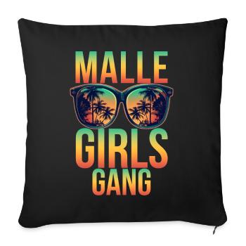 Malle Girls Gang - Sofa pillowcase 17,3'' x 17,3'' (45 x 45 cm) - black - Front
