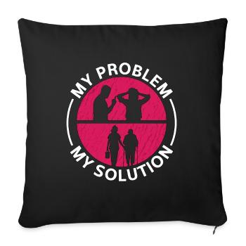 Geriatric Nurse My Problem My Pictogram Mom Dad - Sofa pillowcase 17,3'' x 17,3'' (45 x 45 cm) - black - Front