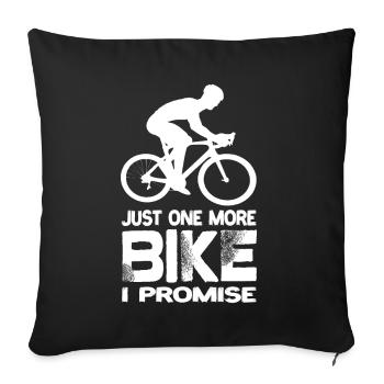 Juste un vélo de plus que je promets vélo de route - Housse de coussin décorative 45 x 45 cm - noir - Devant