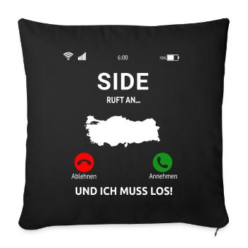 Side Urlaub Türkei Idee - Sofakissenbezug 45 x 45 cm - Schwarz - Vorne
