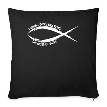 Jesus Christ Christianity Bible Praying - Sofakissenbezug 45 x 45 cm - Schwarz - Vorne