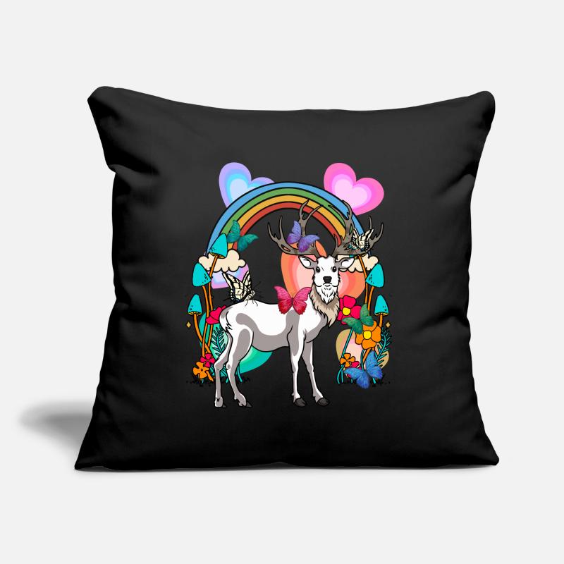 Rainbow Deer Deer Nature Spring Sofa pillowcase 17,3'' x 17,3'' (45 x 45 cm)