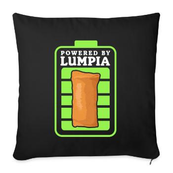 Lumpia Spring Rolls Loempia Gift - Sofa pillowcase 17,3'' x 17,3'' (45 x 45 cm) - black - Front