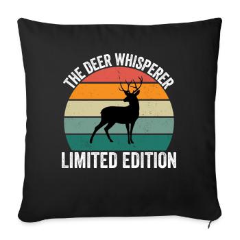 The Deer Whisperer - Sofa pillowcase 17,3'' x 17,3'' (45 x 45 cm) - black - Front