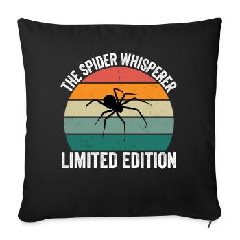 The Spider Whisperer - Sofa pillowcase 17,3'' x 17,3'' (45 x 45 cm) - black - Front