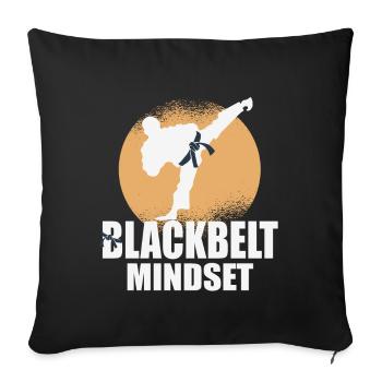 Maîtrise des techniques de taekwondo de l’état d’ de la ceinture noire - Housse de coussin décorative 45 x 45 cm - noir - Devant