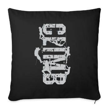 Bloc, escalade, escalade libre Chameleon Boulder - Housse de coussin décorative 45 x 45 cm - noir - Devant