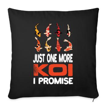 Juste un autre koi je promets Koi Kois Koi Fish - Housse de coussin décorative 45 x 45 cm - noir - Devant
