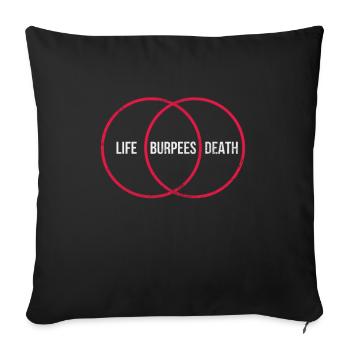 Burpees - Sofa pillowcase 17,3'' x 17,3'' (45 x 45 cm) - black - Front