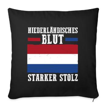 Pays-Bas Pays-Bas Pays-Bas - Housse de coussin décorative 45 x 45 cm - noir - Devant