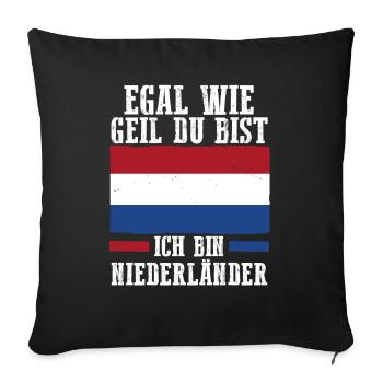 Niederländer Niederlande Holland - Sofakissenbezug 45 x 45 cm - Schwarz - Vorne