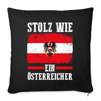 Autrichiens Autriche - Housse de coussin décorative 45 x 45 cm - noir - Devant