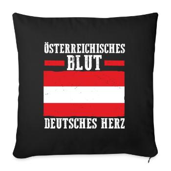 Austrian German Austria - Sofa pillowcase 17,3'' x 17,3'' (45 x 45 cm) - black - Front