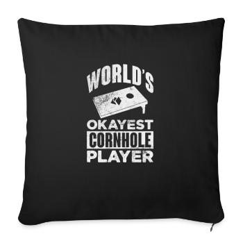 Cornhole - Housse de coussin décorative 45 x 45 cm - noir - Devant