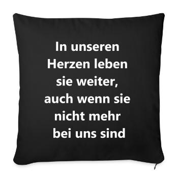 Unforgettable Memory Gift - Sofa pillowcase 17,3'' x 17,3'' (45 x 45 cm) - black - Front