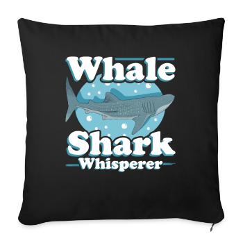 Requin-baleine Requins-baleines | Cadeau cool de requins-baleines - Housse de coussin décorative 45 x 45 cm - noir - Devant