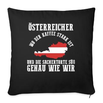 Austrians Austria - Sofa pillowcase 17,3'' x 17,3'' (45 x 45 cm) - black - Front