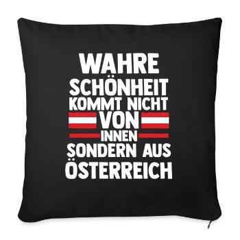 Austrians Austria - Sofa pillowcase 17,3'' x 17,3'' (45 x 45 cm) - black - Front