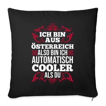 Austrians Austria - Sofa pillowcase 17,3'' x 17,3'' (45 x 45 cm) - black - Front
