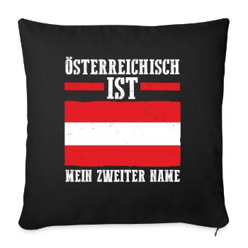 Austrians Austria - Sofa pillowcase 17,3'' x 17,3'' (45 x 45 cm) - black - Front