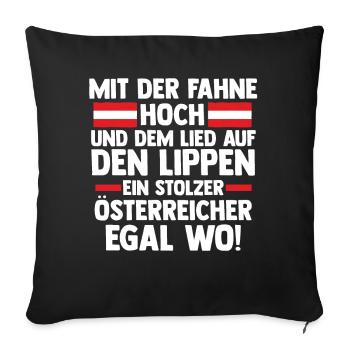 Austrians Austria - Sofa pillowcase 17,3'' x 17,3'' (45 x 45 cm) - black - Front